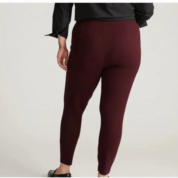 Universal Standard Moro Ponte Pants 4XL 38 40 6X NWT Red Burgundy Trousers Prep - Picture 3 of 5